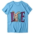 thumbnail image 3 of EGNMCR Easter T-Shirts à Imprimé pour Femmes T-Shirts Graphiques T-Shirts pour Femmes T-shirt Décontracté Ample à Col Rond à Manches Courtes Blouse à Imprimé de Lettres T-shirt T-shirt pour Femmes, 3 of 4