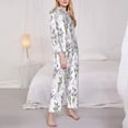 thumbnail image 3 of Picia Lavender Flowers Pattern Women’s Long-Sleeve Sleepwear Set - Soft 2-Piece Loungewear with Pockets, Comfy PJs for Relaxing Nights-XX-Large, 3 of 7