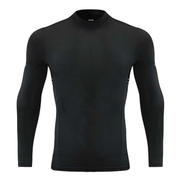 Kiijoy Boys Athletic Long Sleeve T-Shirt Kids Quick Dry Stretch Training Tee, Sizes 5-6