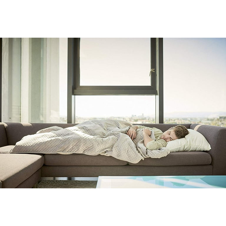 BlanQuil Quilted Weighted Blanket Taupe 20lb