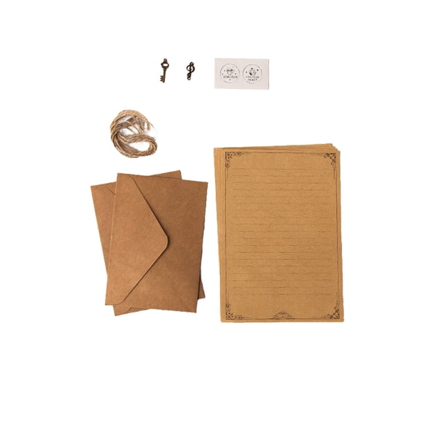 Seitruly Paquete de 12 sobres Kraft de superficie lisa, papel de carta exquisito, sobres hechos a mano, accesorios de estampado, suministros de papelería cartulina Tipo 3