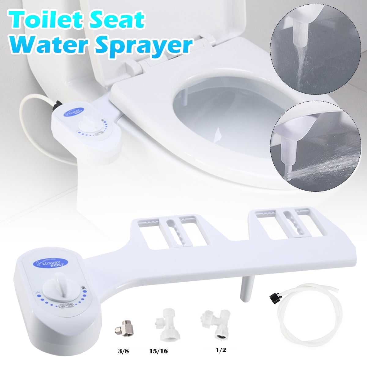 Nozzle Hot Cold Water Spray NonElectric Bidet Bathroom Toilet Seat