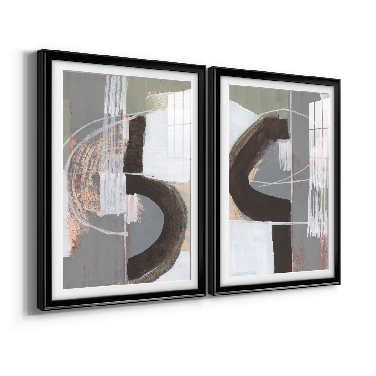 Wexford Home Arching Neutrals III Premium Framed Print, 26.5" x 36.5" - Ready to Hang, Black (Set of 2)