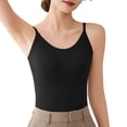 thumbnail image 3 of SROBPTY Womens Tank Tops Solid Cami V Neck Padded Adjustable Strap Shirts for Everyday Wear, 3 of 5