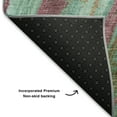 thumbnail image 5 of Addison Rugs Mayfield Premium Machine Washable Transitional Swirls Green Rectangle Rug, 8' X 10' Machine Washable Transitional Swirls Green Oversized Sherpa Throw Blanket, 5 of 6