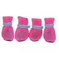 thumbnail image 2 of Dog Boots For Hot Pavement Summer Breathable Soft Mesh Paw Protectors Puppy Small Medium Large Shoes With Adjustable Safe Reflective Strap And Rugged Anti-Slip Sole Hiking Running Pet Accessories, 2 of 7