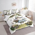 thumbnail image 3 of Castle Fairy Cute Gnome Bedding Comforter Set for Teens,Spring Garden King Bedding Sets, 3 of 8