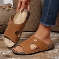 thumbnail image 6 of Womens Arch Support Slide Sandals Comfortable Breathable Slip On Round Toe Orthotic Flat Beach Slides For Daily Casual Walking Vacation Holiday, 6 of 6