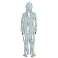 thumbnail image 3 of Soft Big Kids Onesie Pajamas Cozy Loose-Fit Jumpsuits for kids with Pockets for Christmas Lounge & Play Cute Little Dog Pattern, 3 of 8