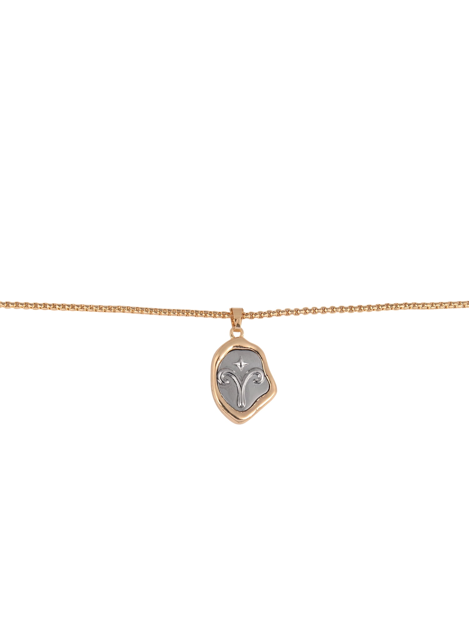 Time and Tru Goldtone Silvertone Reversible Pendant "Aries" Necklace