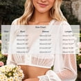 thumbnail image 3 of IUYRTFE Women's V-Neck Long Sleeve Sheer Crop Top with Ruched Drawstring Front Casual Blouse for Oktoberfest and Summer Festivals, 3 of 7
