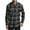 Grey/ Black, variant on Mens Plaid Flannel Shirt Cotton Poly Blend Button Front Long Sleeve Soft Brushed Fabric