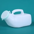 thumbnail image 2 of WETLA Spill-Proof Urinal for Men - 40oz/1200ml Portable Male Urinal with Leakproof Cap, Reusable Bedside Urine Bottle for Elderly, Bedridden, Travel & Home Care (White), 2 of 6
