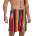 thumbnail image 2 of Fotbe Mexican Serape Blanket Stripes Pantalones Cortos de Pijama para Hombre, Ropa de Dormir, Pantalones de Pijama Cortos para Hombre-XX-Large, 2 of 6