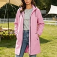 thumbnail image 6 of ATOYSOY Long Raincoat for Women Waterproof Rain Jackets with Hooded Outdoor Light Windbreaker Trench Coat 2026, 6 of 8