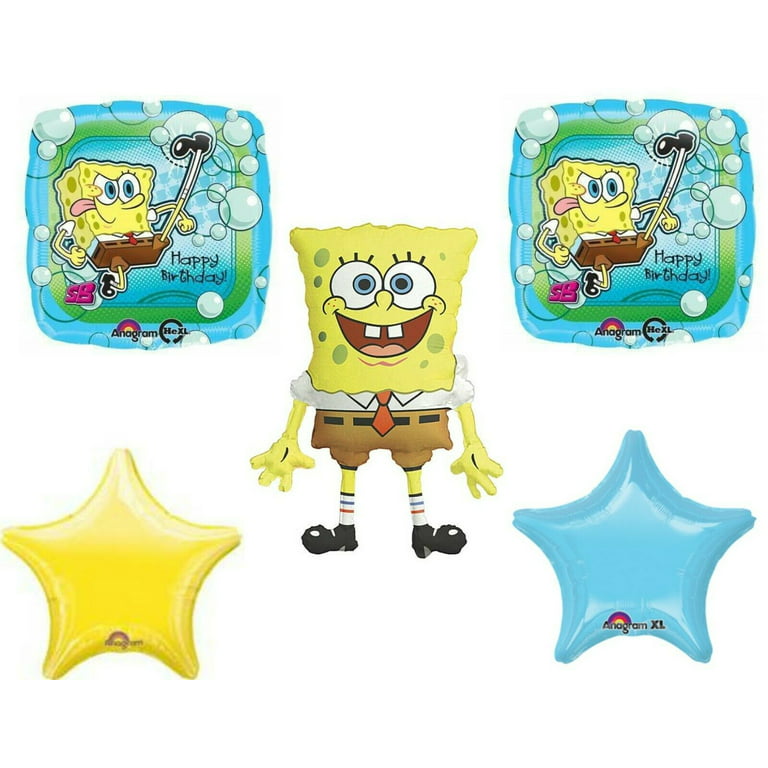 Spongebob Squarepants 5-pc Birthday Party Balloons Decoration Supplies  Bubbles