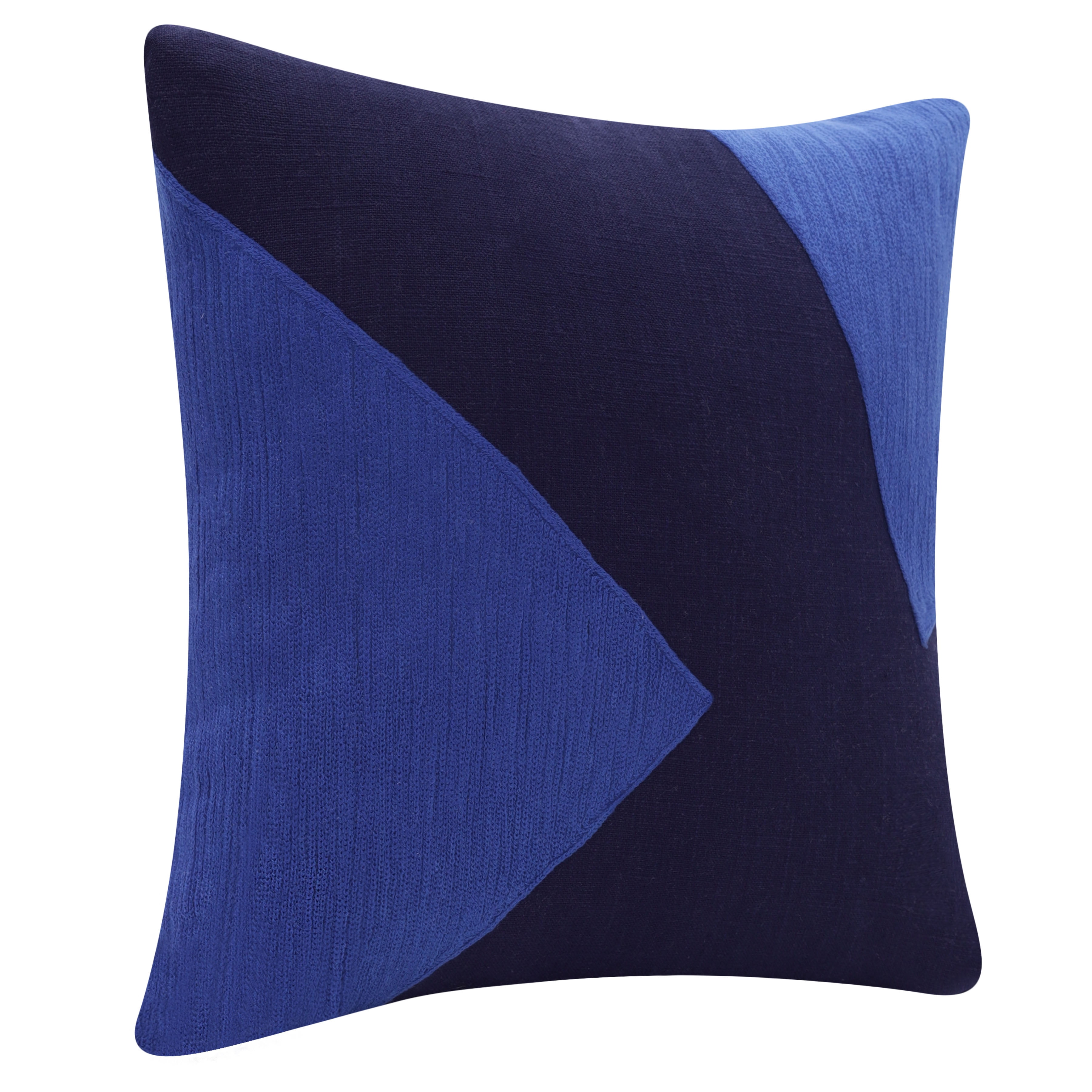 Harlow Hill Stacy Garcia Cobalt Blue/Navy Abstract 20" x 20" Cotton Adult Decorative Feather Filled Pillow