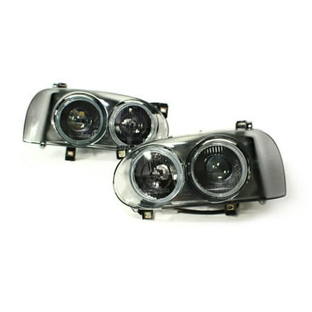 - VW MK3 GOLF/GTI HELLA STYLE DUAL ROUND PROJECTOR HEADLIGHTS W/ SMOKE FRAMES