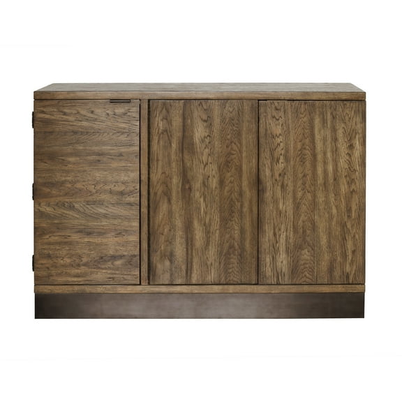 HomeFare Modern Deco Bar Wine Cabinet in Brown