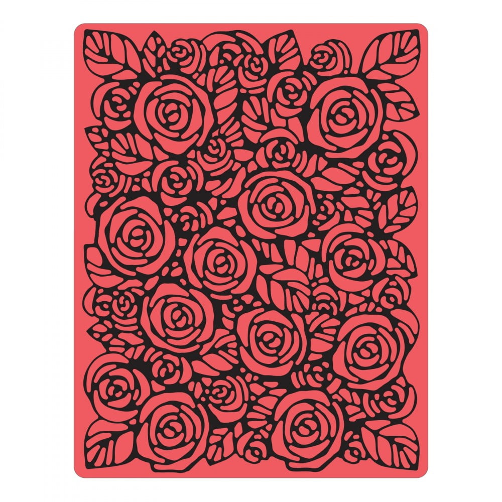Sizzix Texture Fades Embossing Folder Roses by Tim Holtz