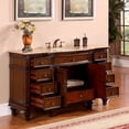 thumbnail image 3 of Silkroad Exclusive Transitional Travertine Bathroom Vanity- Single Sink - 60 in. Wide, 3 of 4