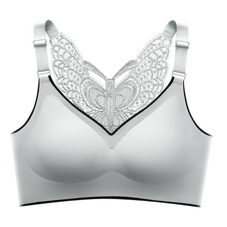 

Women s Seamless Lace Bra with Adjustable Strap Comfort Lifting Bralette Bra Seamless with Adjustable Strap Comfort Lifting Bralette Thin Breathable Underwear Women 3XL Gray