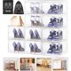 thumbnail image 2 of de 10 Cajas de Zapatos, Caja de Zapatos apilable con Puerta de succión, Caja de Zapatos Multifuncional con 10 Bolsas para Zapatos a Prueba de Polvo para el hogar, la Escuela, 2 of 14