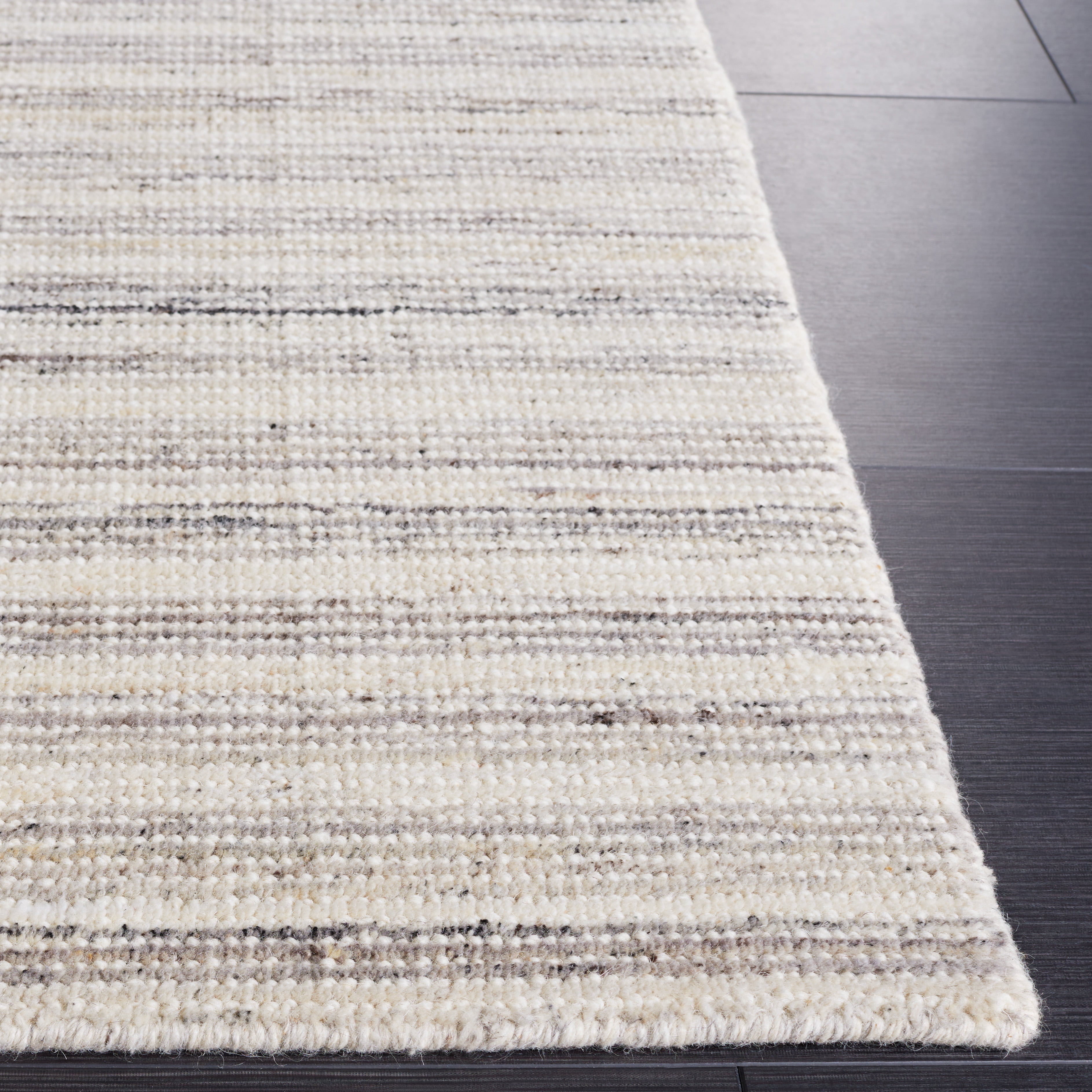 SAFAVIEH Mirage Toby Solid Area Rug, Ivory/Gray, 5' x 8'