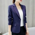 thumbnail image 4 of Neewe Women's Work Office Blazer Stretch Lapel Collar Long Sleeve Jacket Suit Blazer, 4 of 5