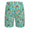 thumbnail image 6 of Kdxio Mushrooms Pattern Mens Casual Shorts - Drawstring Summer Beach Sports Shorts for Men, 6 of 9