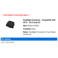 thumbnail image 2 of Headlight Connector - Compatible with 2010 - 2015 Audi Q7 2011 2012 2013 2014, 2 of 2