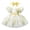 A-Yellow191, variant on JAJAHO Toddler Baby Girls Princess Birthday Dress Flower Girl Party Tutu Wedding Formal Dresses Puff Short Sleeve Floral Print Tulle Gown 6M-3Y