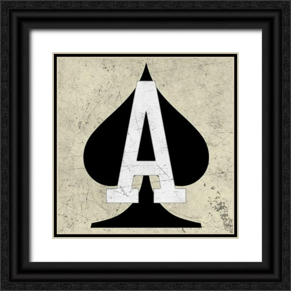 Perrenoud, Aubree 15x15 Black Ornate Wood Framed with Double Matting Museum Art Print Titled - Ace of Spades