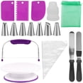 thumbnail image 1 of Dsseng 35Pcs Cake Decorating Kit for Cake Cupcake Decorations Sturdy Rotatable Cake Stand Decor Kit Anti Slip Stable Baking Decorating Supplies for Home Shop Use, 1 of 10