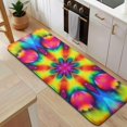 thumbnail image 5 of Tie Dye Vivid Petal Mandala Pattern Kitchen Rug Mat,Kitchen Runner Rugs Non Skid Washable,Decorative Kitchen Floor Mats for Kitchen,Sink,Laundry,17"x47.2", 5 of 7