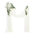 thumbnail image 1 of Kit de arco de flores artificiales para boda, guirnalda de rosas falsas, fondo floral Blanco, 1 of 9