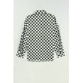 thumbnail image 4 of Women's Green Checkerboard Printed Drop Shoulder Casual Shirt - [ZhiHiMeRi] | (US 12-14)L, 4 of 10