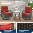 UDPATIO 3 Pieces Patio Furniture Set, Outdoor Swivel Gliders Rocker