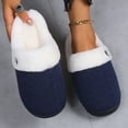 thumbnail image 3 of Akiihool Womens House Slippers Slippers for Women Soft Winter House Shoes Indoor and Outdoor (Navy,10), 3 of 5