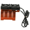 thumbnail image 2 of 55/56/58mm Brushless Motor Cooling Fan Dual Fan Motor Heatsink Radiator for 1/5 Remote Control Car 8.4V 16000RPMOrange, 2 of 11