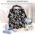 thumbnail image 4 of Yiaed Daisies Flowers Print Multi-Function Travel Backpack Nappy Bags, Nursing Bag, Fashion Mummy, Roomy Waterproof for Baby Care, Stylish and Durable, 4 of 5