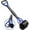 Blue, variant on Pooper Scooper for Large Dog and Small Dogs 28" Long Handle Portable Great for Lawns Gravel