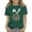 Green, variant on Kids Children Girls Easter Bunny T Shirt Colorful Eggs and Floral Printed T Shirts Casual Crewneck Short Sleeve T Shirts Tops(Brown,3-4 Years)