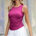 thumbnail image 2 of tarylea Débardeurs pour Femmes Chemises Sans Manches Décontractées Col Rond Tops de Sortie Tricot Côtelé Extensible Ajusté Basique, 2 of 5