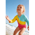thumbnail image 2 of Tiny Cutey Toddler Girl Swimsuit Baby Long Sleeve Rashguard Top and Tankini Bathing Suit 3 Piece Set for 6-12 Months, 2 of 7