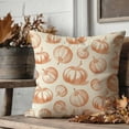 thumbnail image 4 of Orange Pumpkin Fall Throw Pillow Covers 18x18 Inch Set of 2 Pink Floral Black Outdoor Farmhouse Cottage Autumn Decorations Decorative Throw Pillows Cases for Home Living Room Couch Decor, 4 of 6
