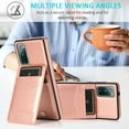 thumbnail image 5 of Phone Case for Samsung Galaxy S20 FE Gaxaly S 20 FE 5G UW 6.5 inch with Tempered Glass Screen Protector Credit Card Holder Wallet Cover Leather Cell Glaxay S20FE 20S Fan Edition G5 Cases Rose Gold, 5 of 13