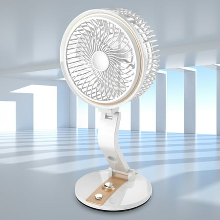 

Xewsqmlo Foldable Lighting Desktop Fan Multifunction 1600mAh for Student Dormitory Office