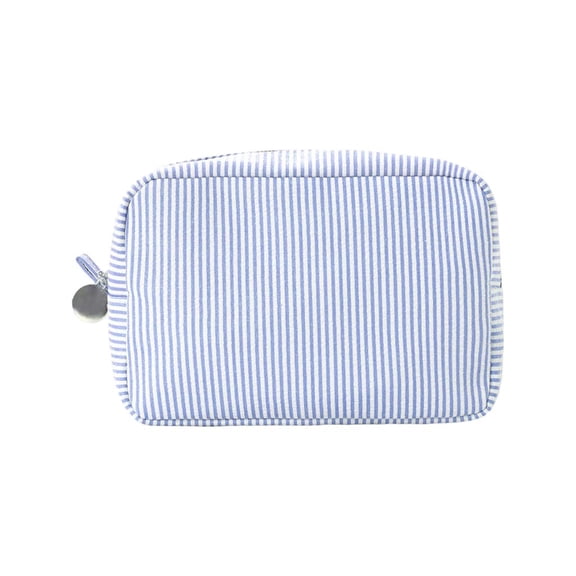 Makeup Bag Stripe Wash Bag Lovely Cosmetic Brush Case Portable Toiletry Bag Travel Storage Bag Aesthetic Cosmetic Bag