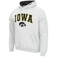 thumbnail image 2 of Men's Colosseum White Iowa Hawkeyes Arch & Logo 3.0 Pullover Hoodie, 2 of 3